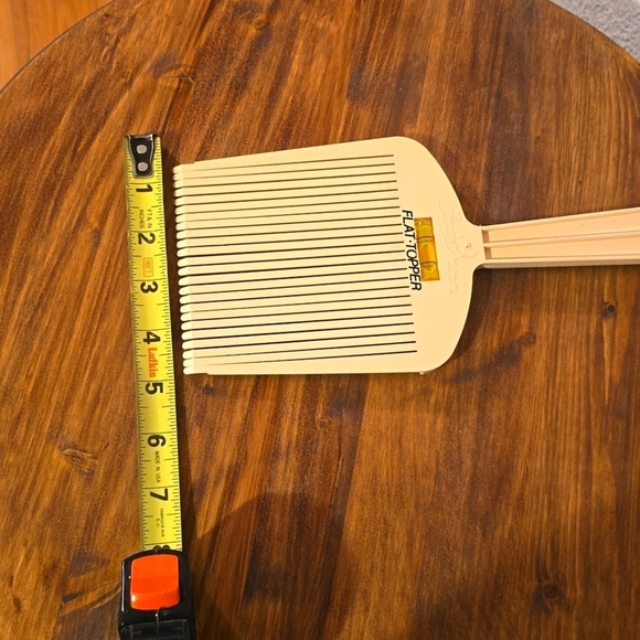 Brian Drumm Vintage Flat Topper Comb/ Styler with bubble level Mens Styling tool - Picture 3 of 6